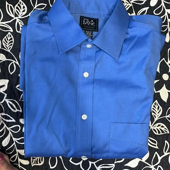 slim fit dress slacks Royal Blue Satin Slim-Fit Dress Shirt M / Royal Blue main image 0